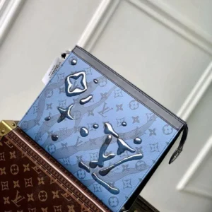 LV Fake M22763 Replica Louis Vuitton Pochette Voyage MM AAA Bag Abyss Blue